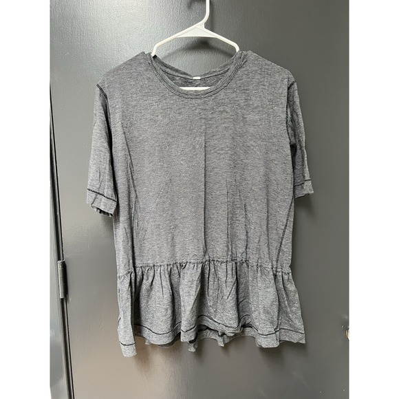 lululemon athletica Tops - Lululemon Women's Gray Heathered Short Sleeve Crew Neck Top Size 6